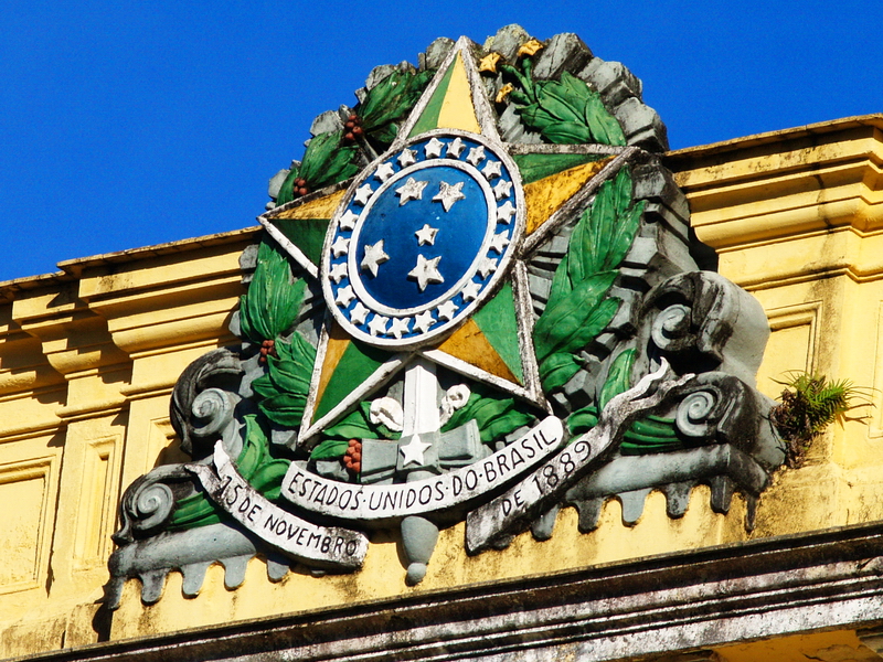 Detalle decorativo del Palacio de Río Negro en Petrópolis