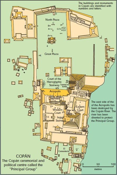 Mapa de Copán Ruinas