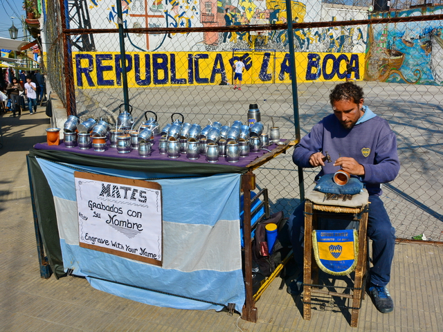 Artesano en la República de La Boca