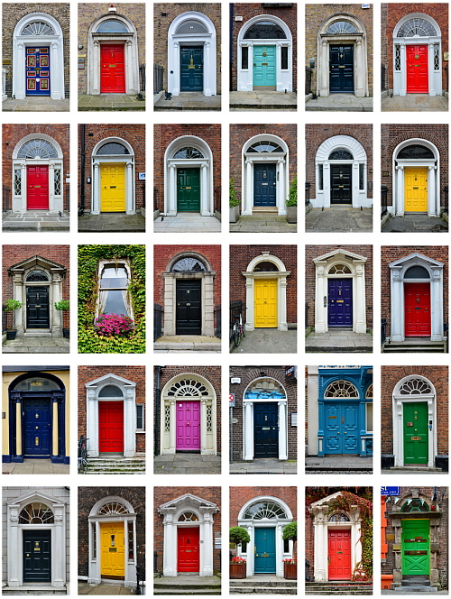 Puertas de colores en Dublín