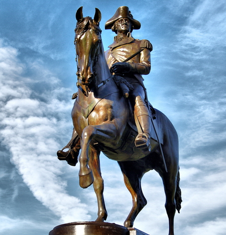 Estatua ecuestre de George Washington en el Public Garden de Boston