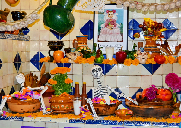 Altar en la cocina de la Casa del Indio Fernández