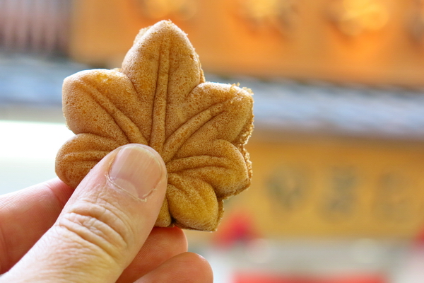 Momiji manju de judía dulce