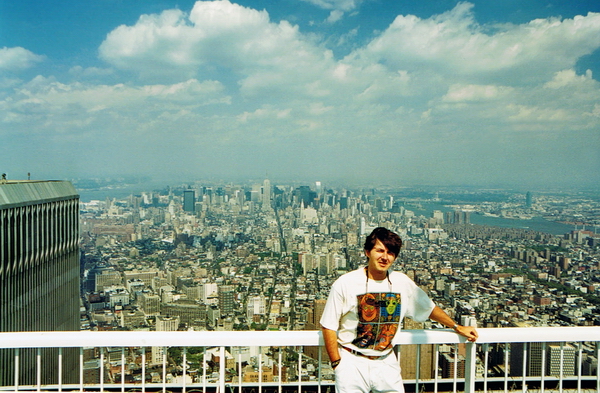 En el mirador Top of the World de la Torre Sur. 1994.