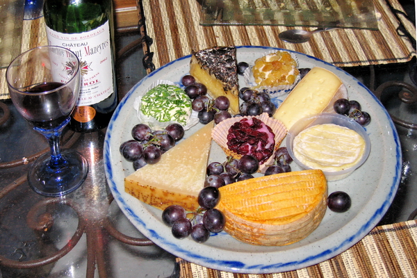 Degustación de quesos y vino