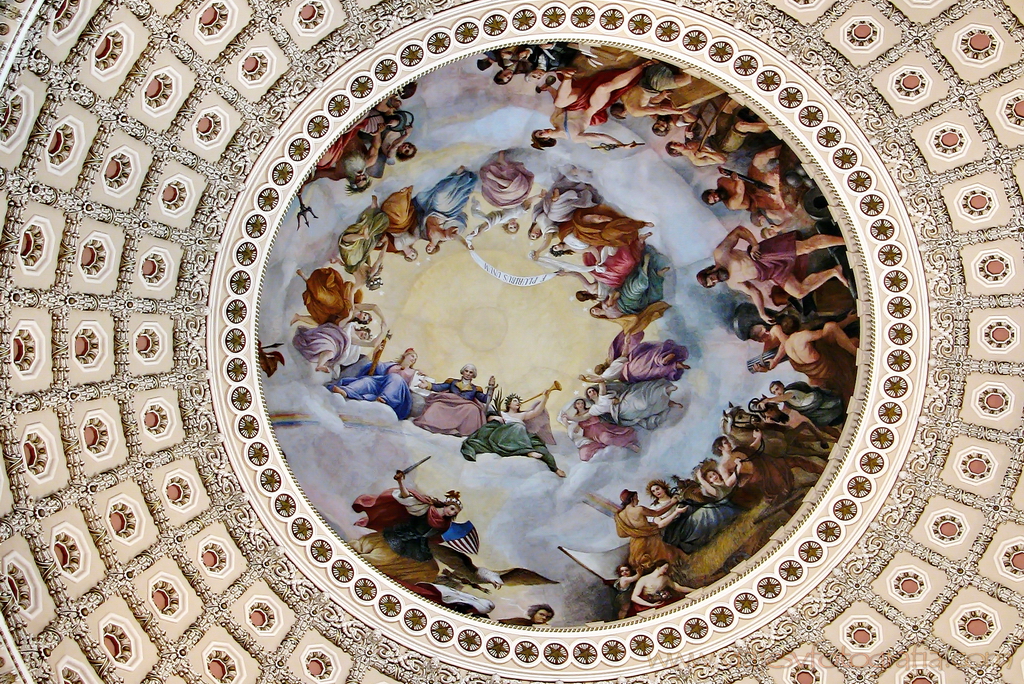 Cúpula del Capitolio. La Apoteosis de Washington.