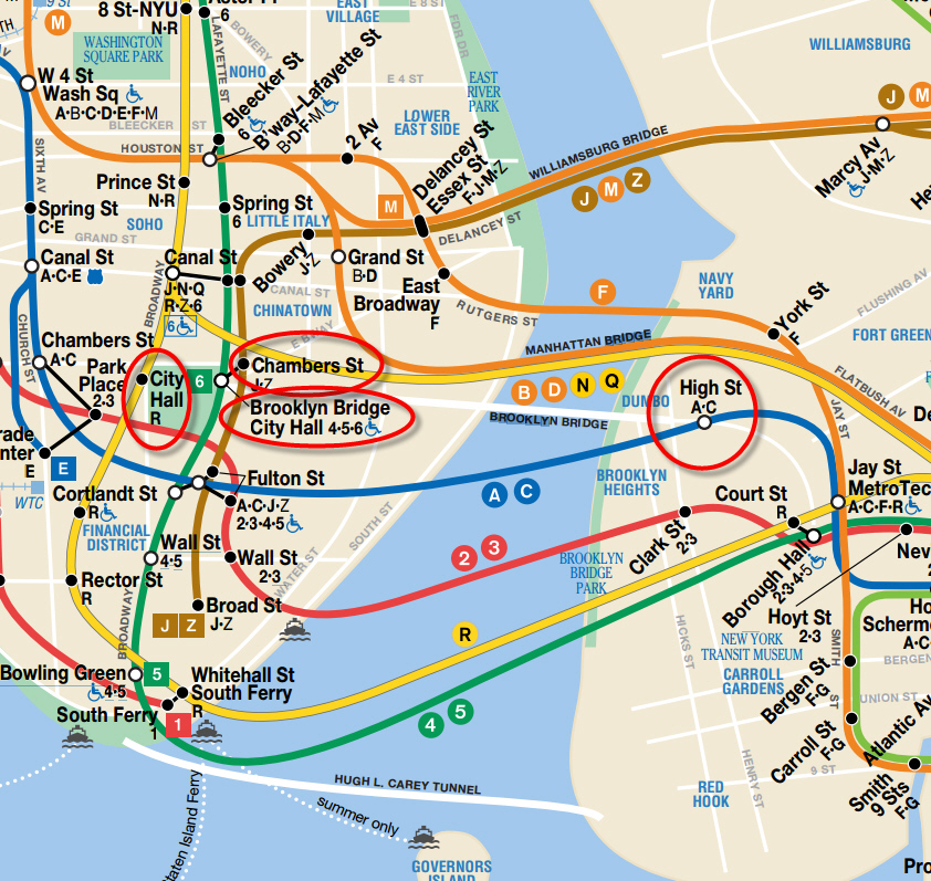 plano del metro de Nueva York