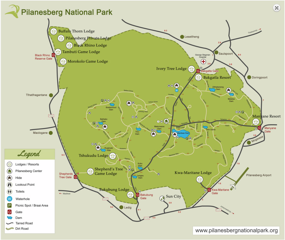 Pilanesberg Map