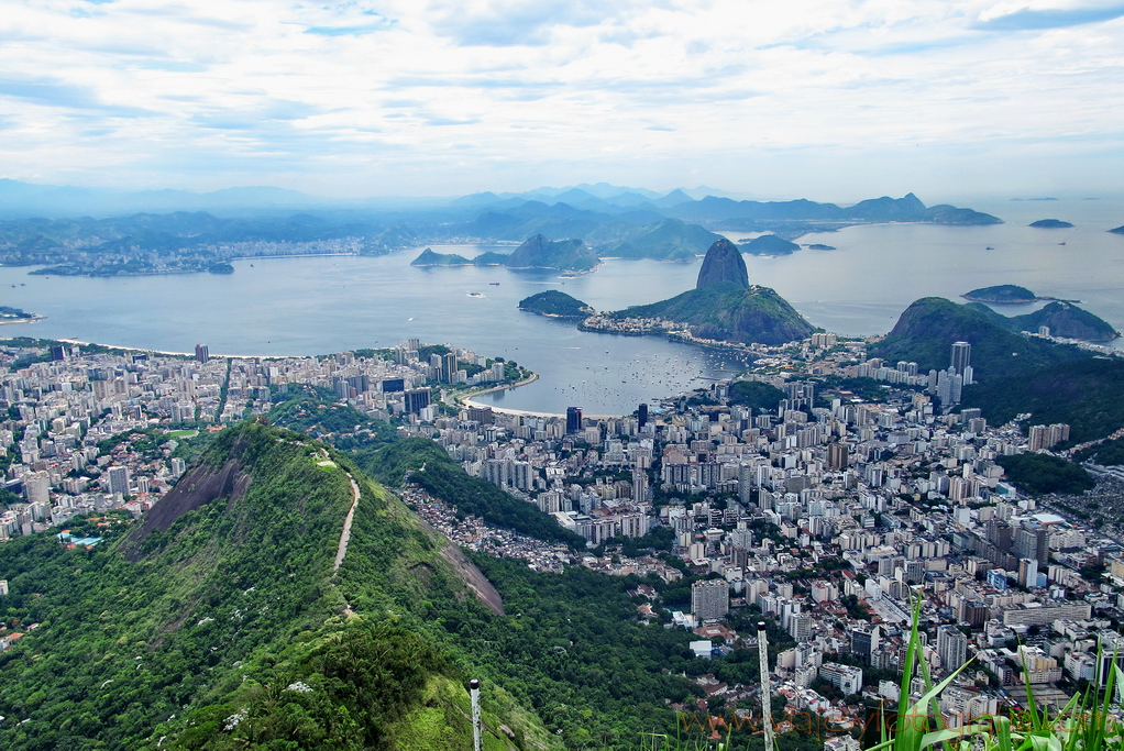 Bahía de Guanabara, playa de Botafogo y Pan de Azúcar