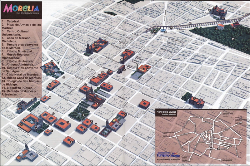 mapa del centro de Morelia mapa del centro de Morelia