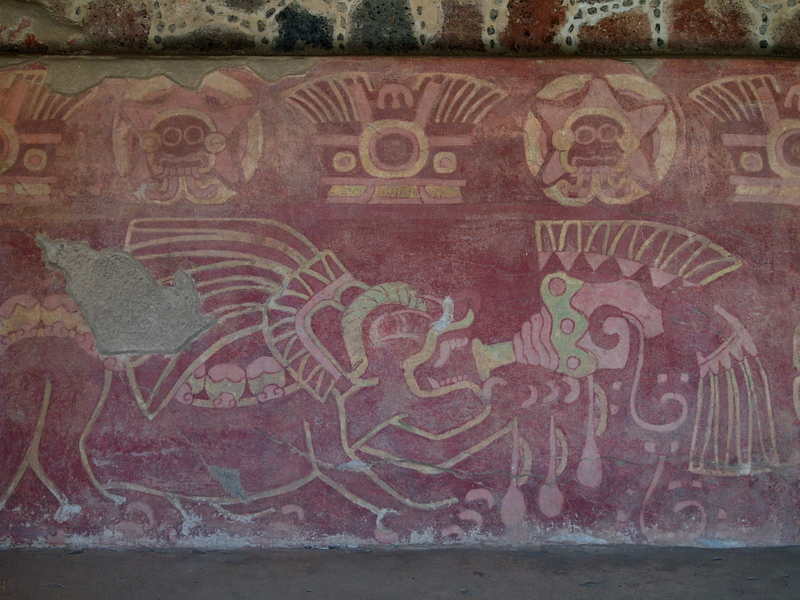 Detalle de los murales del Palacio de los Jaguares Detalle de los murales del Palacio de los Jaguares