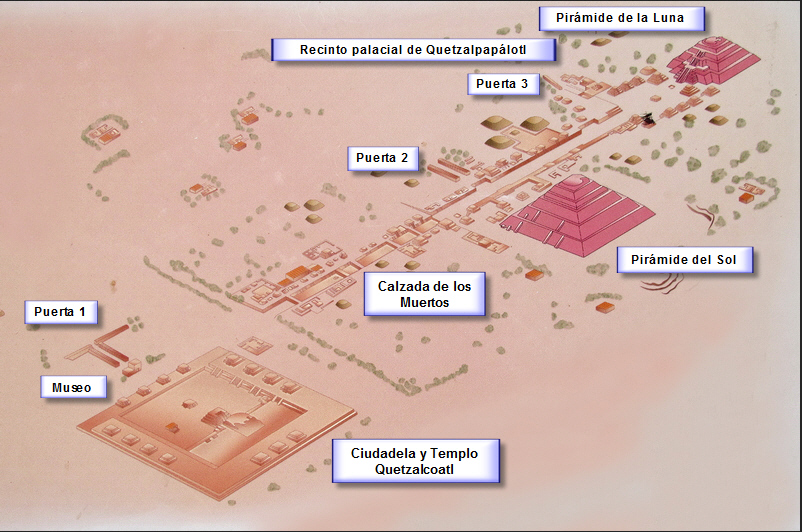 mapa de Teotihuacan mapa de Teotihuacan