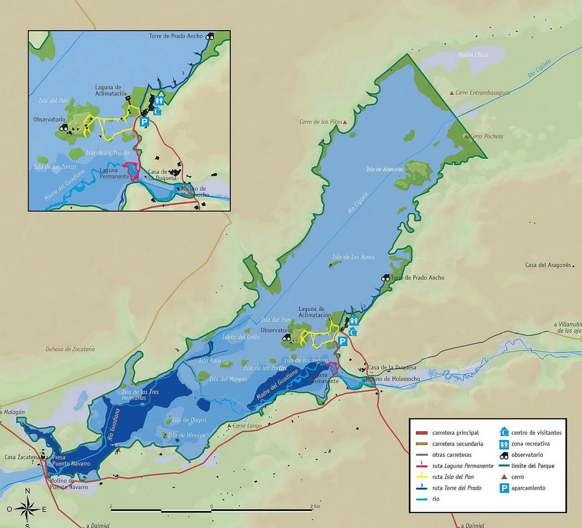 Mapa de las Tablas de Daimiel Mapa de las Tablas de Daimiel