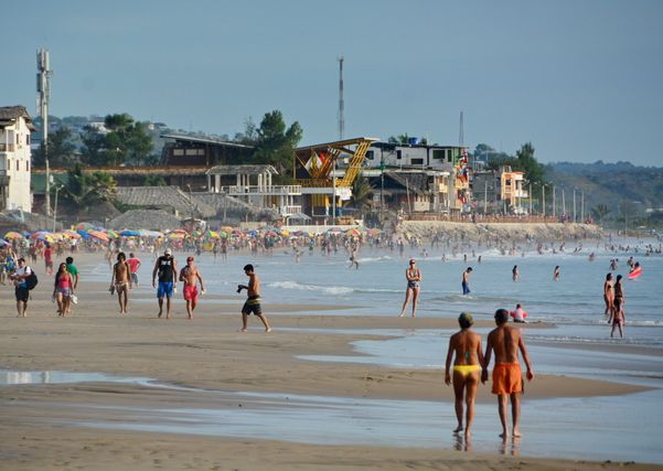 La playa de Montañita La playa de Montañita
