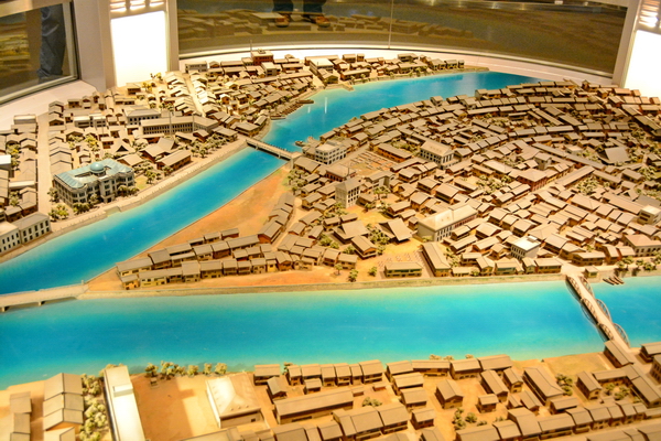El centro de Hiroshima antes del estallido de la bomba atómica El centro de Hiroshima antes del estallido de la bomba atómica