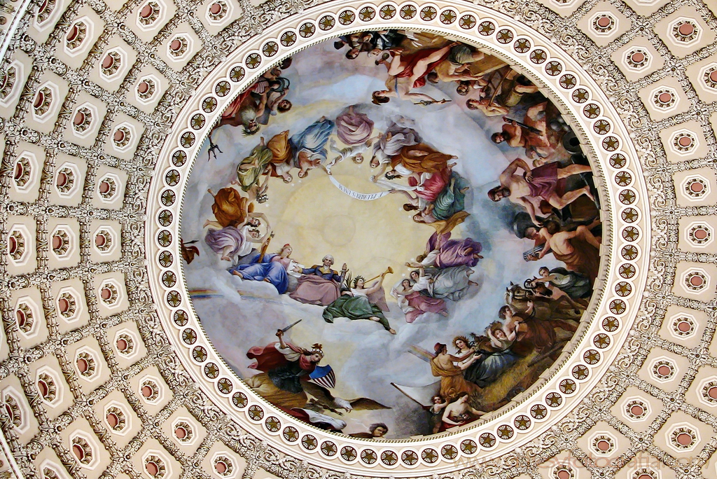 Cúpula del Capitolio. La Apoteosis de Washington. Cúpula del Capitolio. La Apoteosis de Washington.