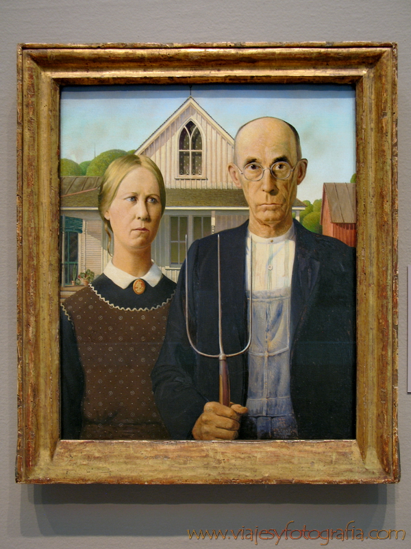 "American Gothic" del artista norteamericano Grant Wood "American Gothic" del artista norteamericano Grant Wood