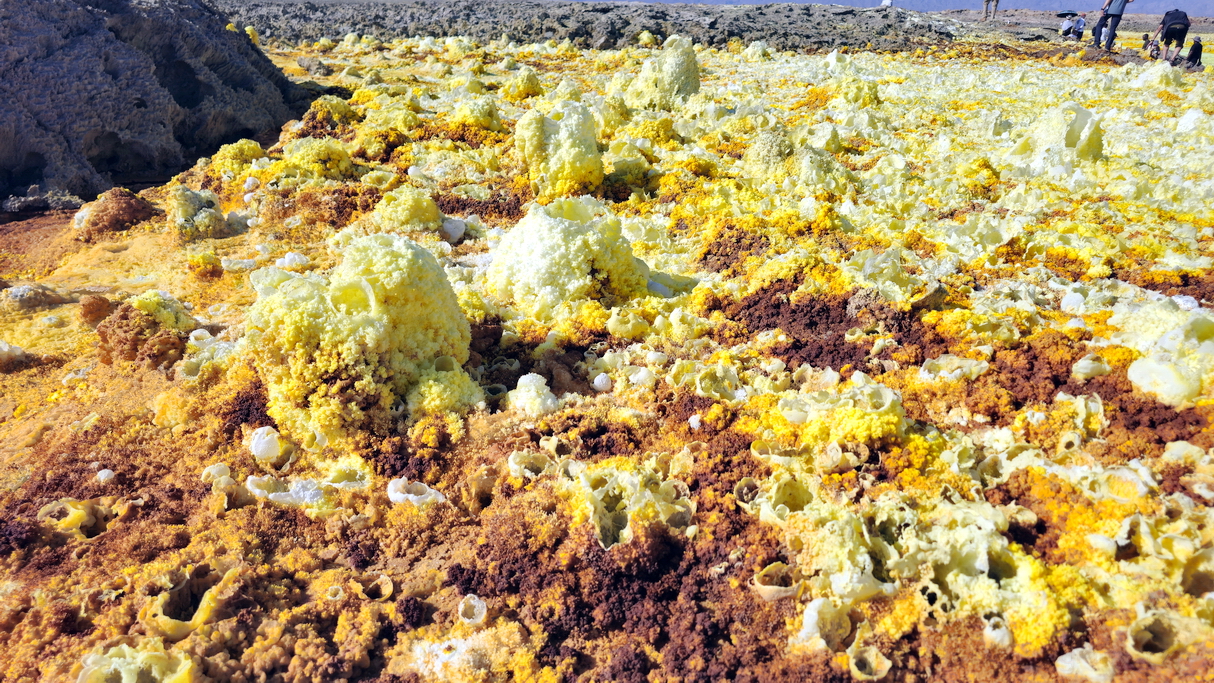 Dallol formaciones azufre